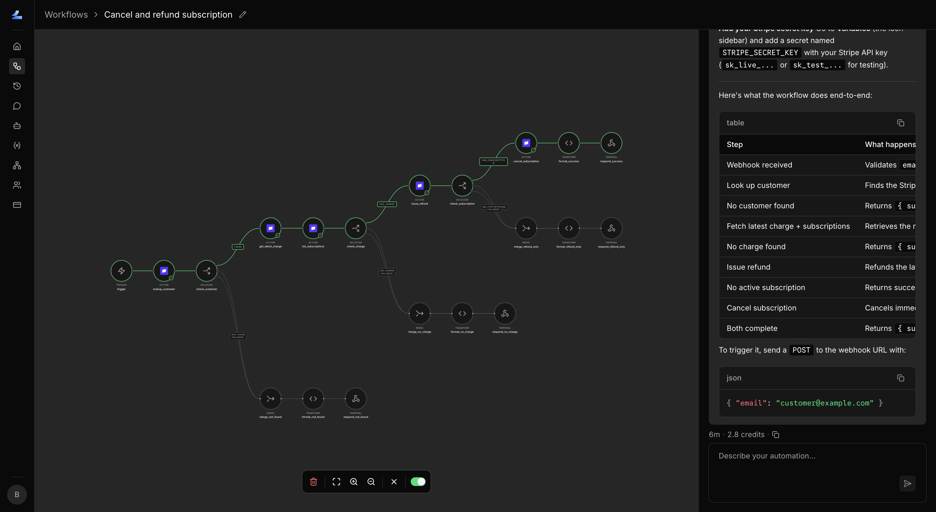 Typenode workflow screenshot